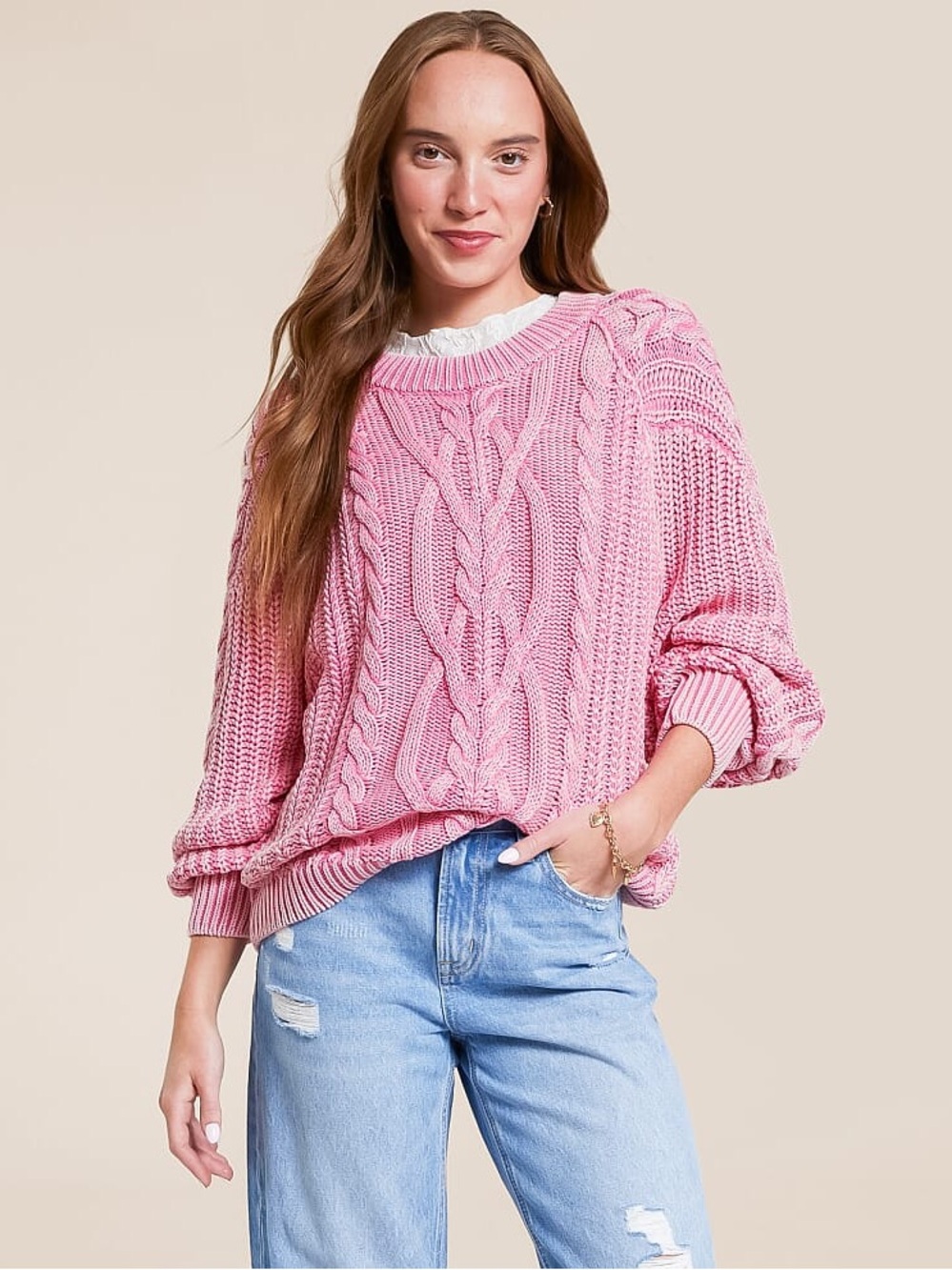Free People | Frankie Cable Knit Sweater